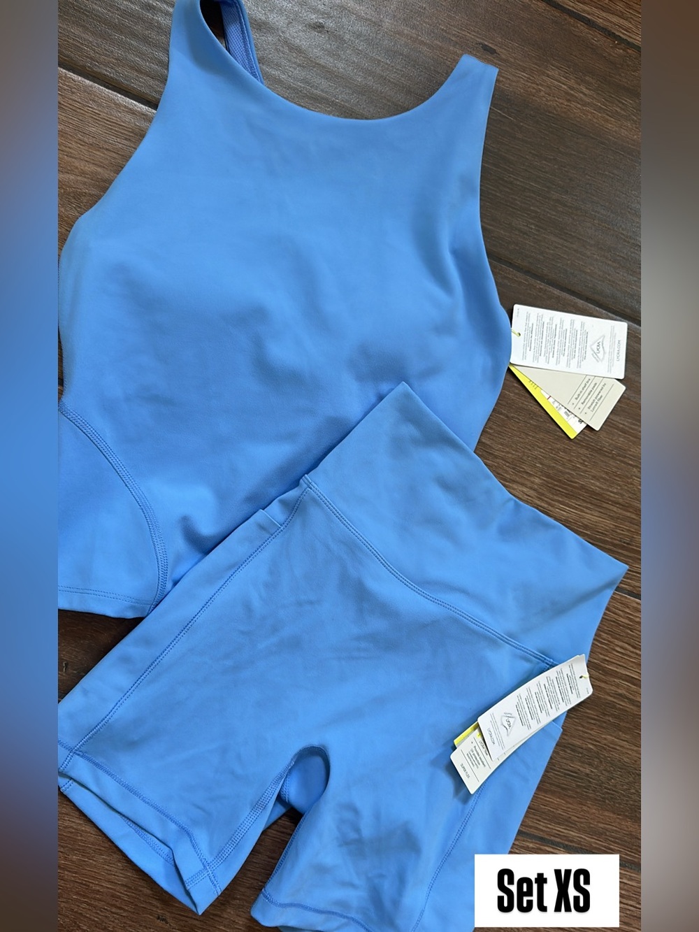all in motion Blue Women's Bike Shorts Set
